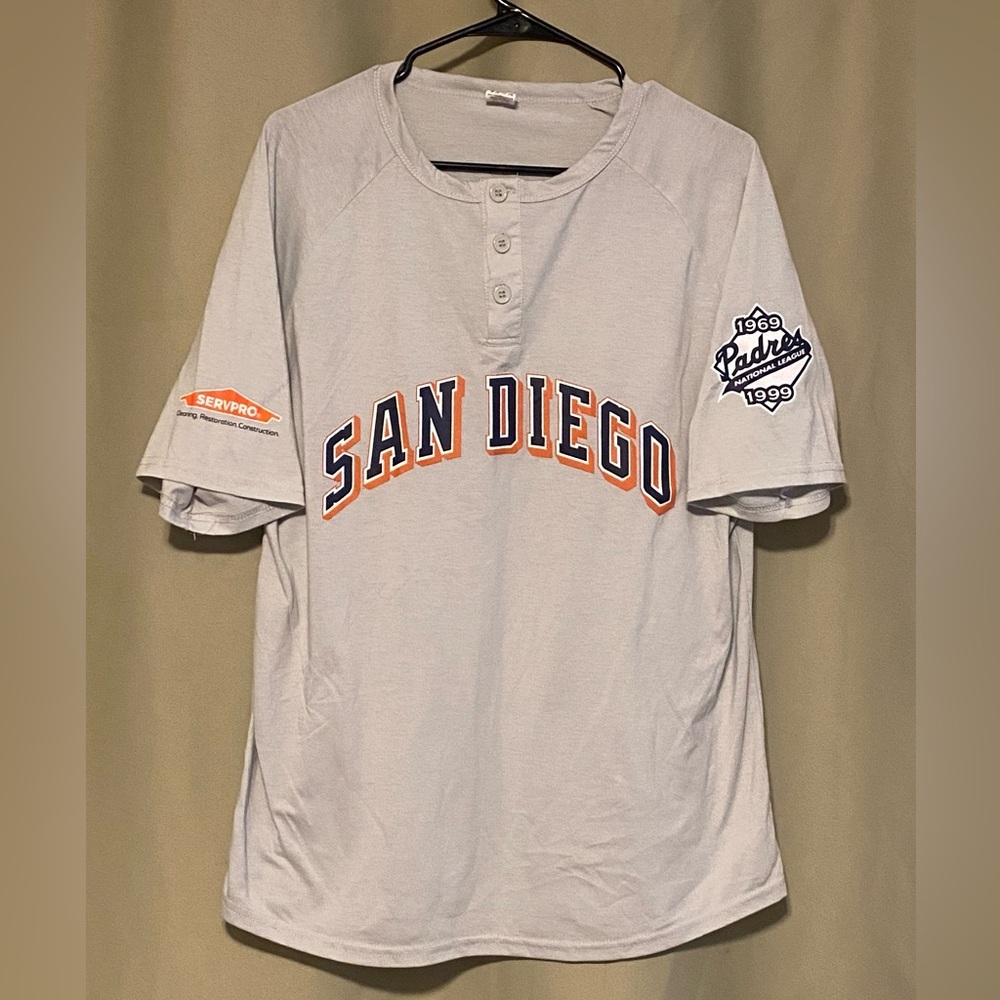 Tony Gwynn #19 San Diego Padres SGA Grey Jersey Shirt Adult Large